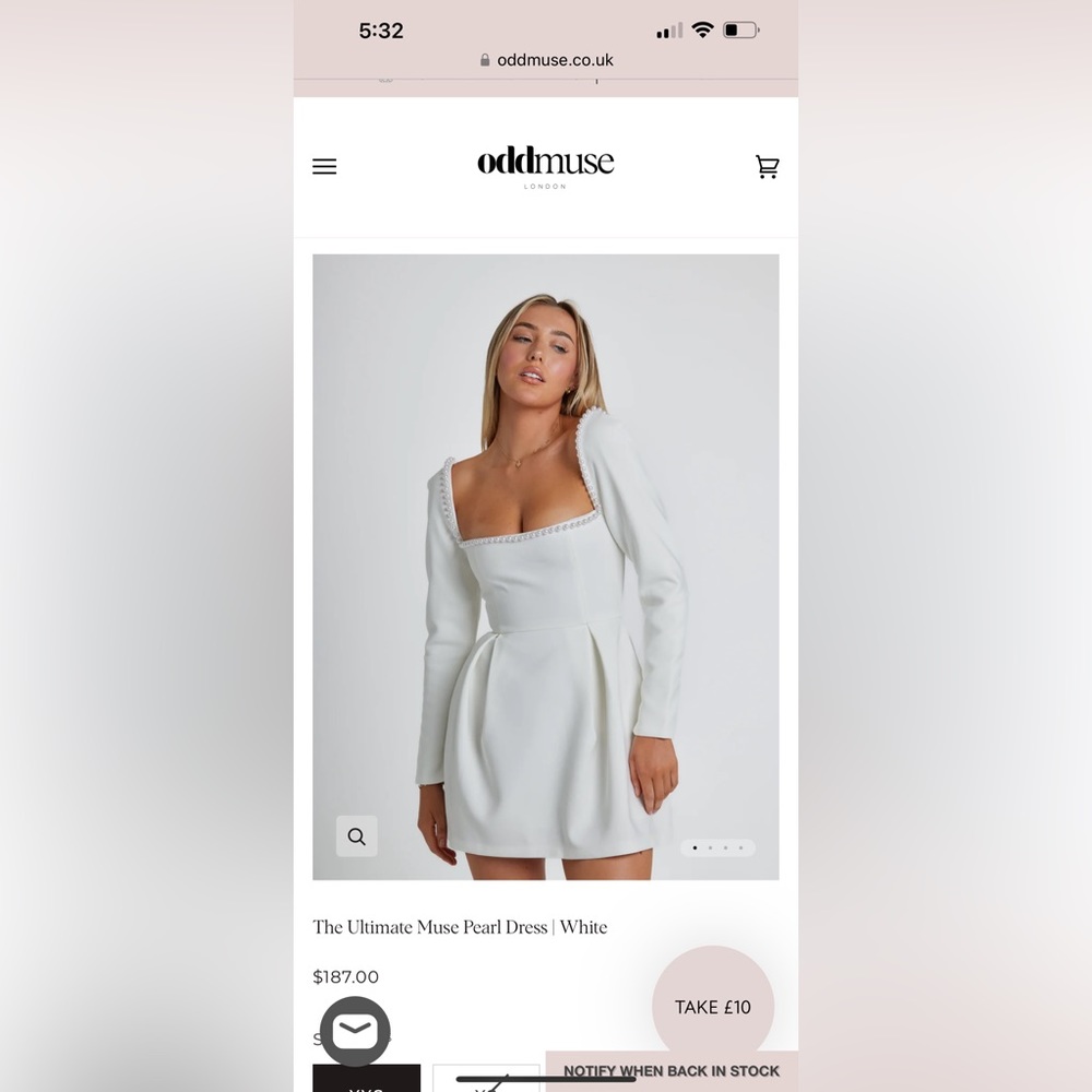 The Ultimate Muse Pearl Dress | White